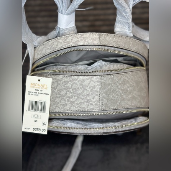 Michael kors Rhea Signature Logo Medium  Logo Backpack - Picture 6 of 8